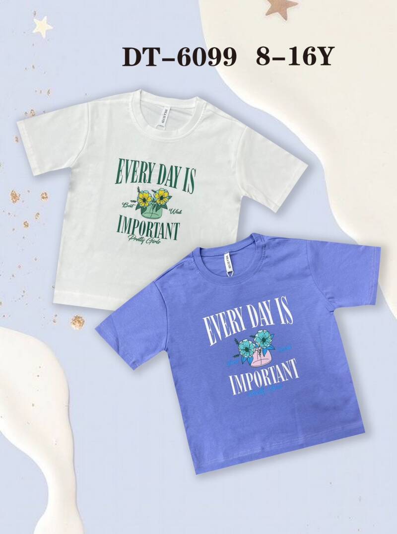 Bluzka dziewczęcy. Roz 8-16, Mix Kolor Paczka 5 szt.